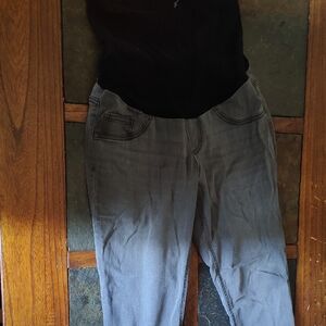 Black And Gray Maternity Pants